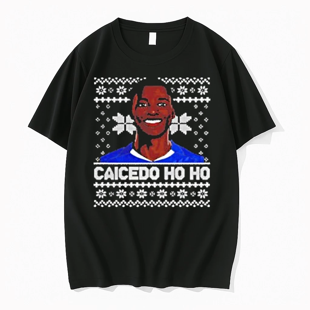 Caicedo Chelsea Fc Ho Ho Moises Caicedo Ugly Christmas Shirts