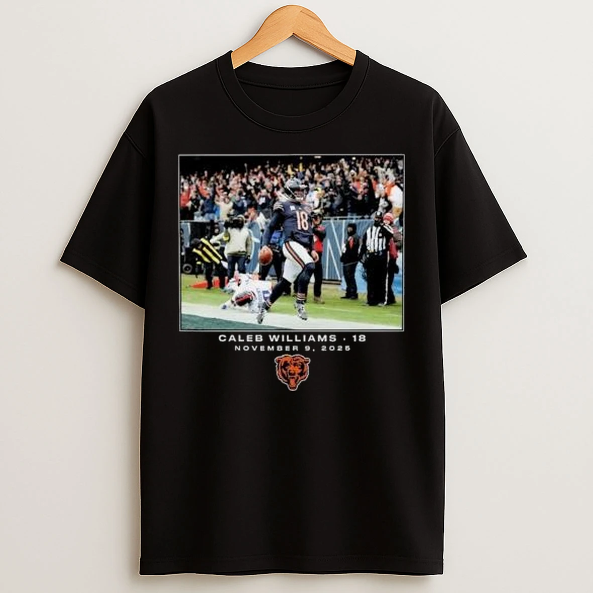 Caleb Williams Chicago Bears Nfl Flash Features Week 10 Circle Black T Shirts