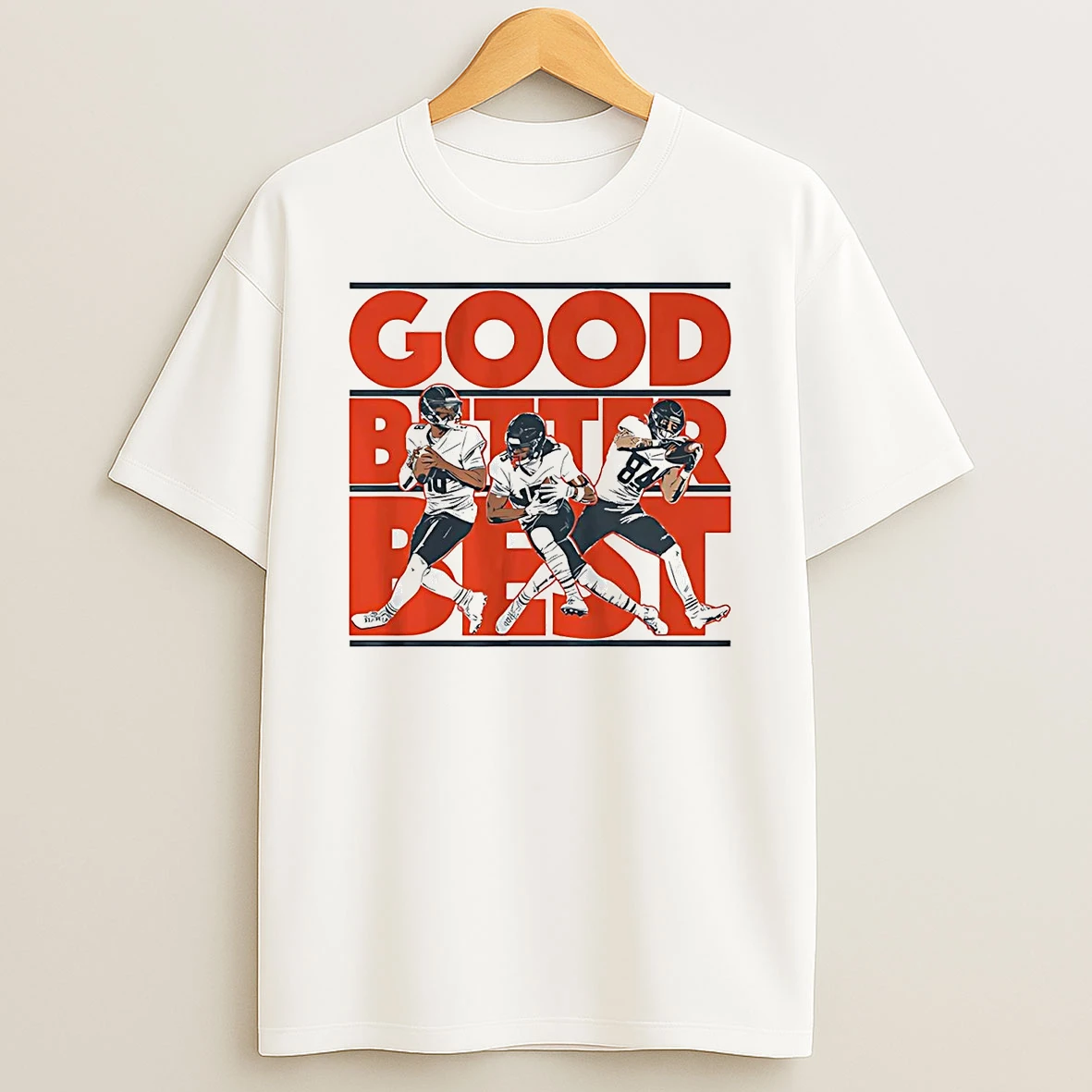 Caleb Williams Rome Odunze And Loveland Good Better Best Chicago Bears Shirts