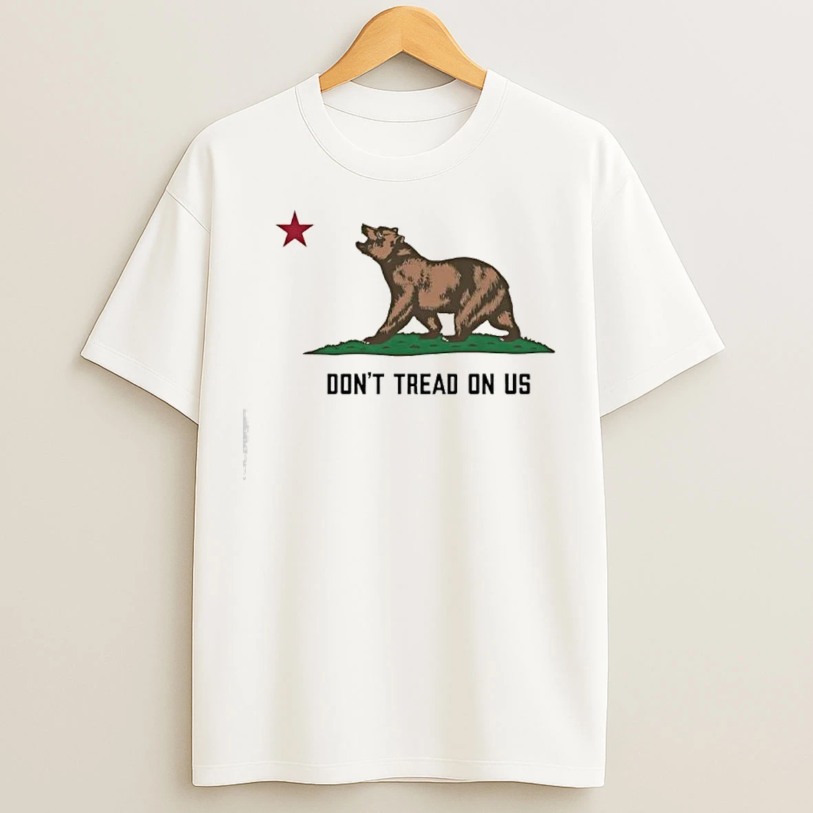 California Bear Flag Parody Dont Tread On Us Bumper T Shirts