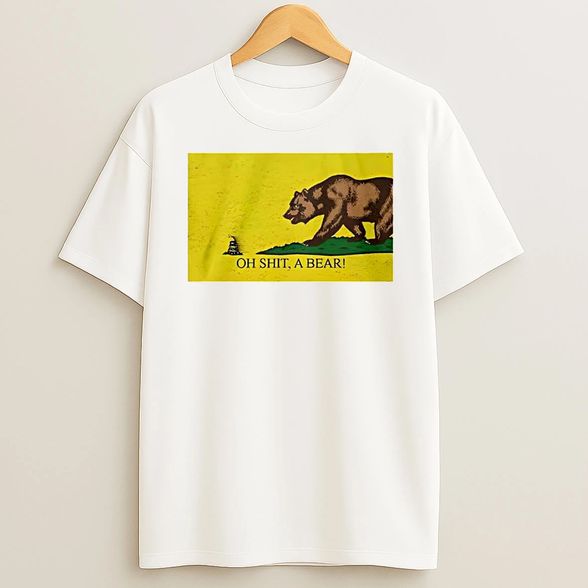 California State Vs Snake Garden Flag Oh Shit A Bear Shirts