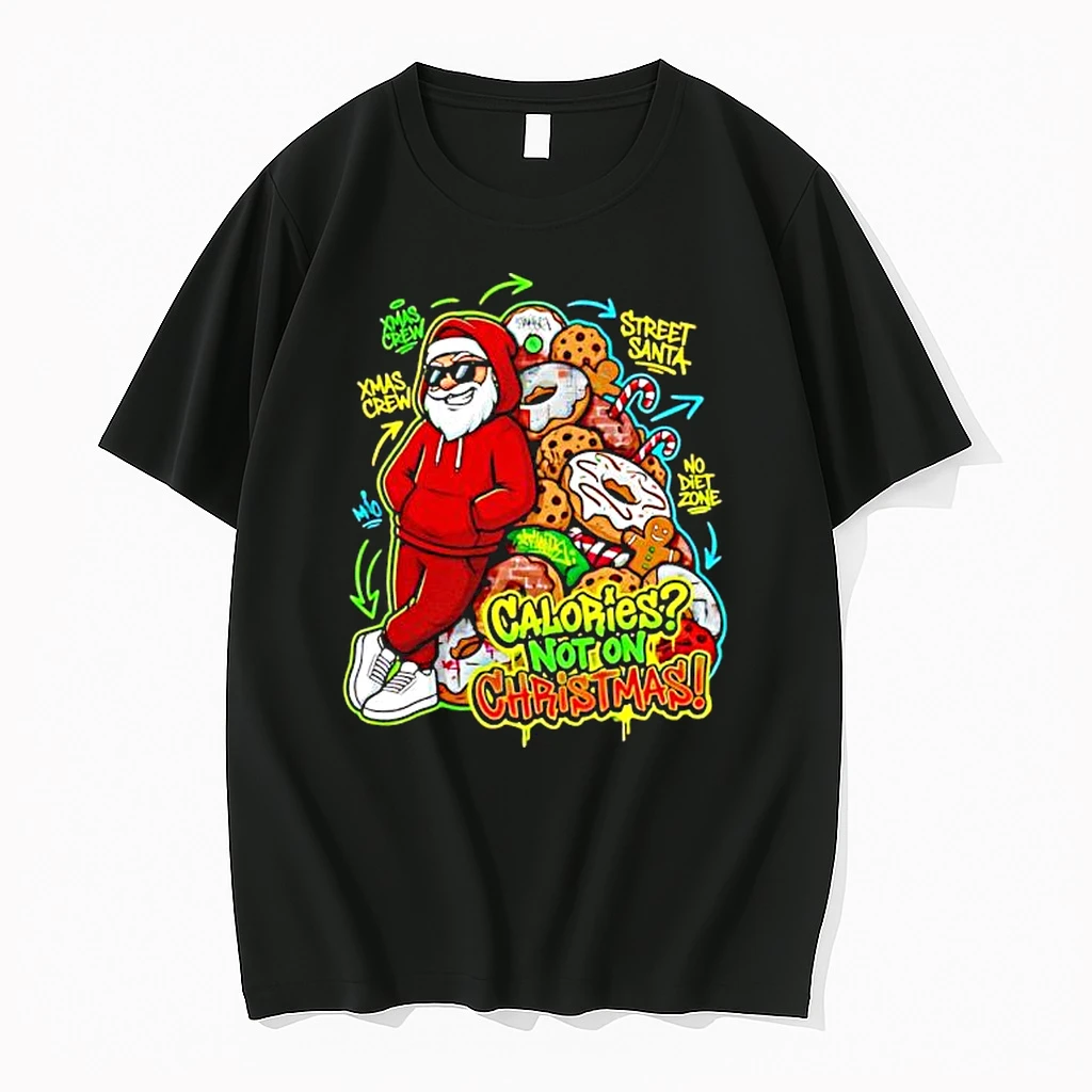 Calories Not On Christmas Urban Streetwear Santa Shirts