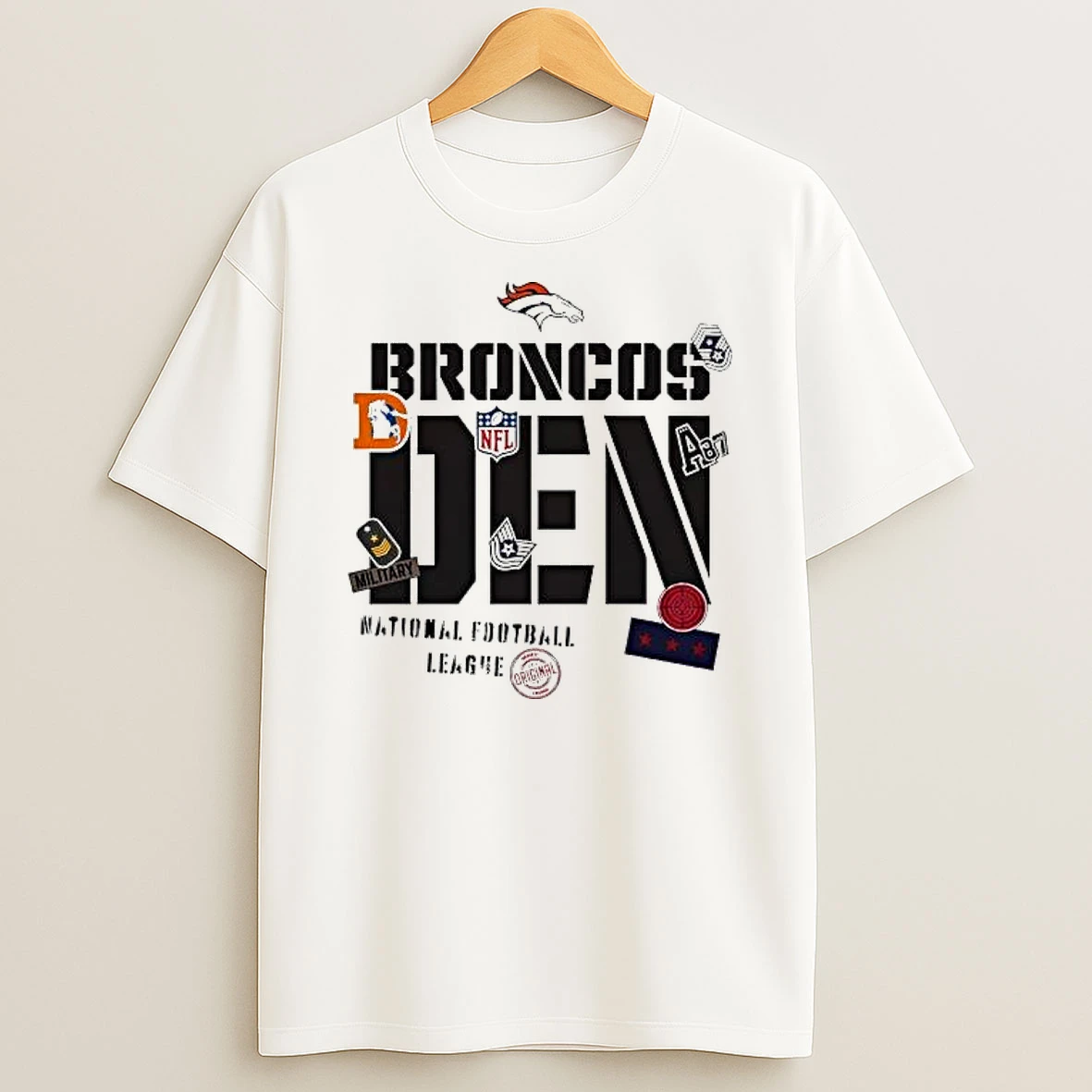Camiseta Oversized Nfl Denver Broncos Militar 2025 Shirts