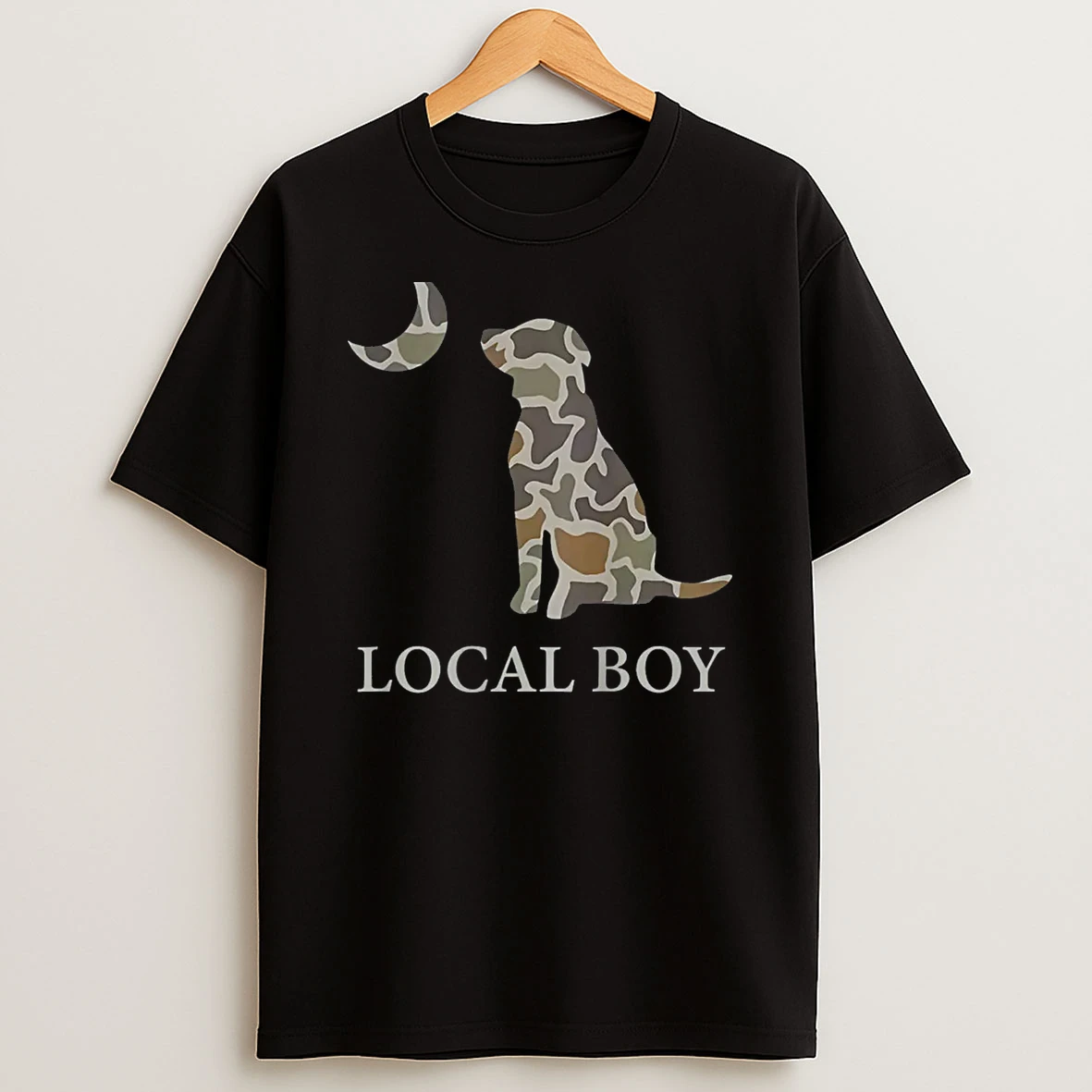 Camo Southern Local Boy Duck Hunting Black Lab Shirts