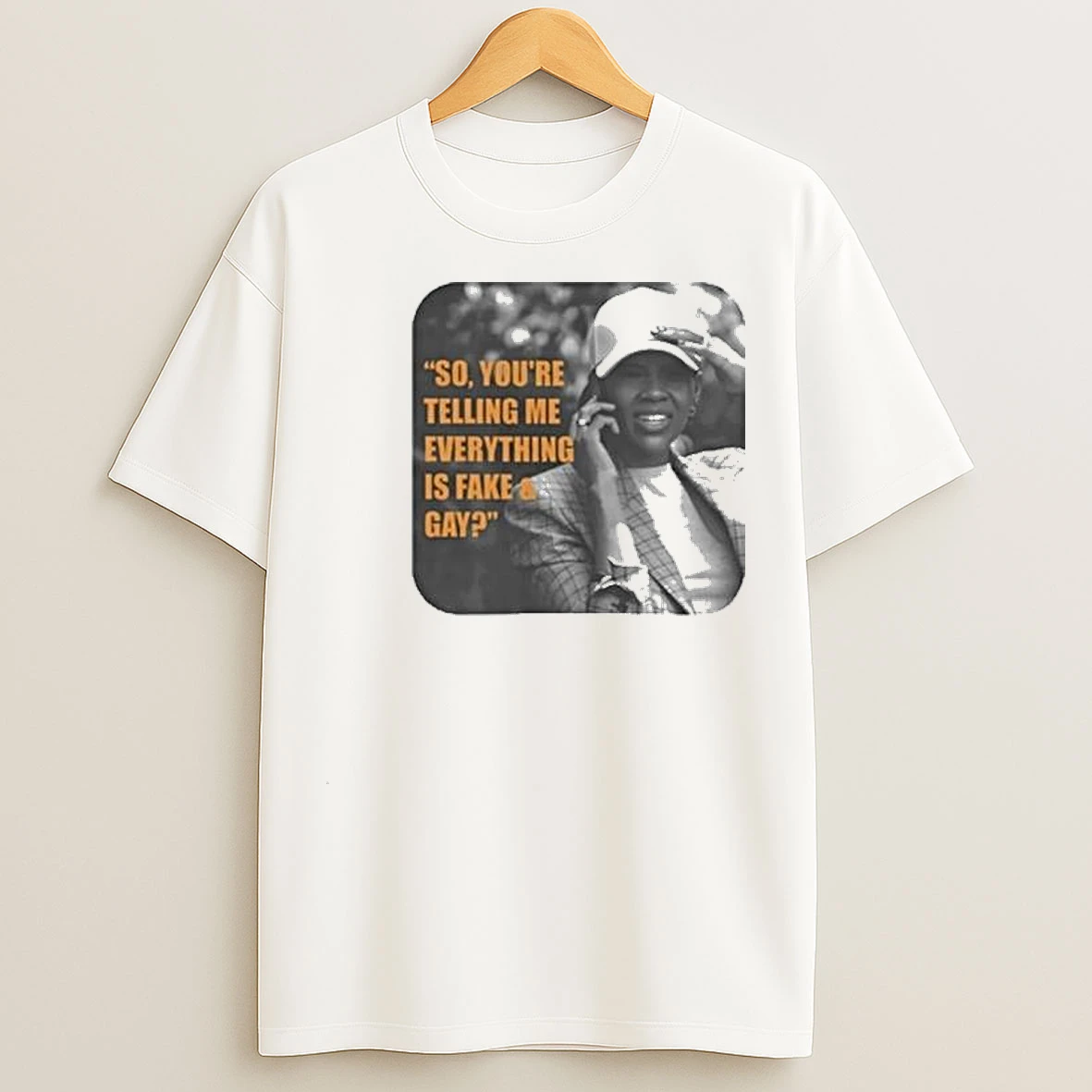 Candace Owens So Youre Telling Me Everything Is Fake Gay Circle White T Shirts