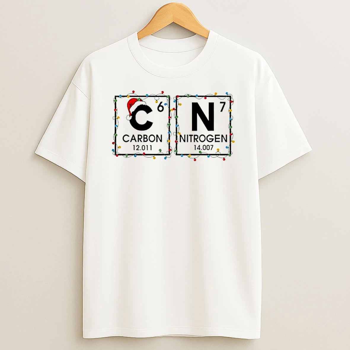 Carbon Nitrogen Teacher Science Periodic Table 67 Christmas Shirts