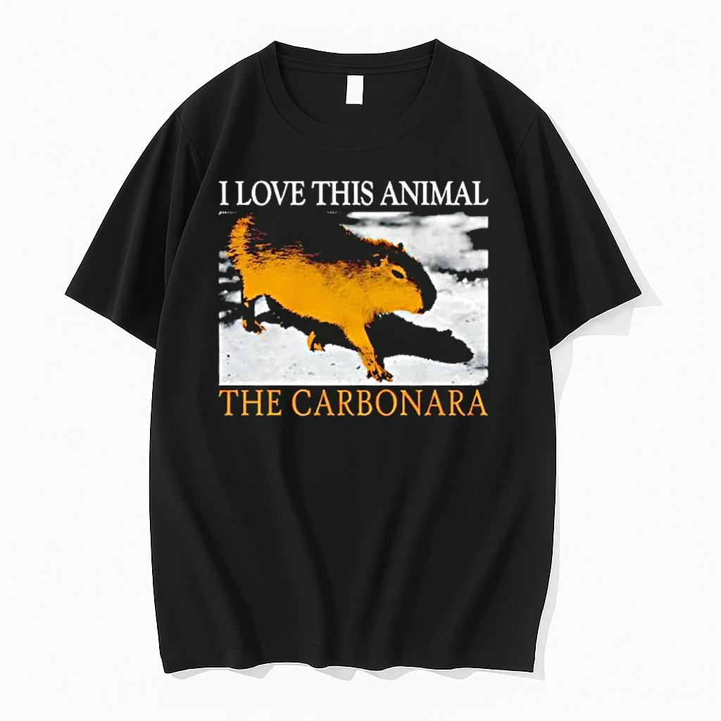 Carbonara Capybara I Love This Animal Graphic Shirts
