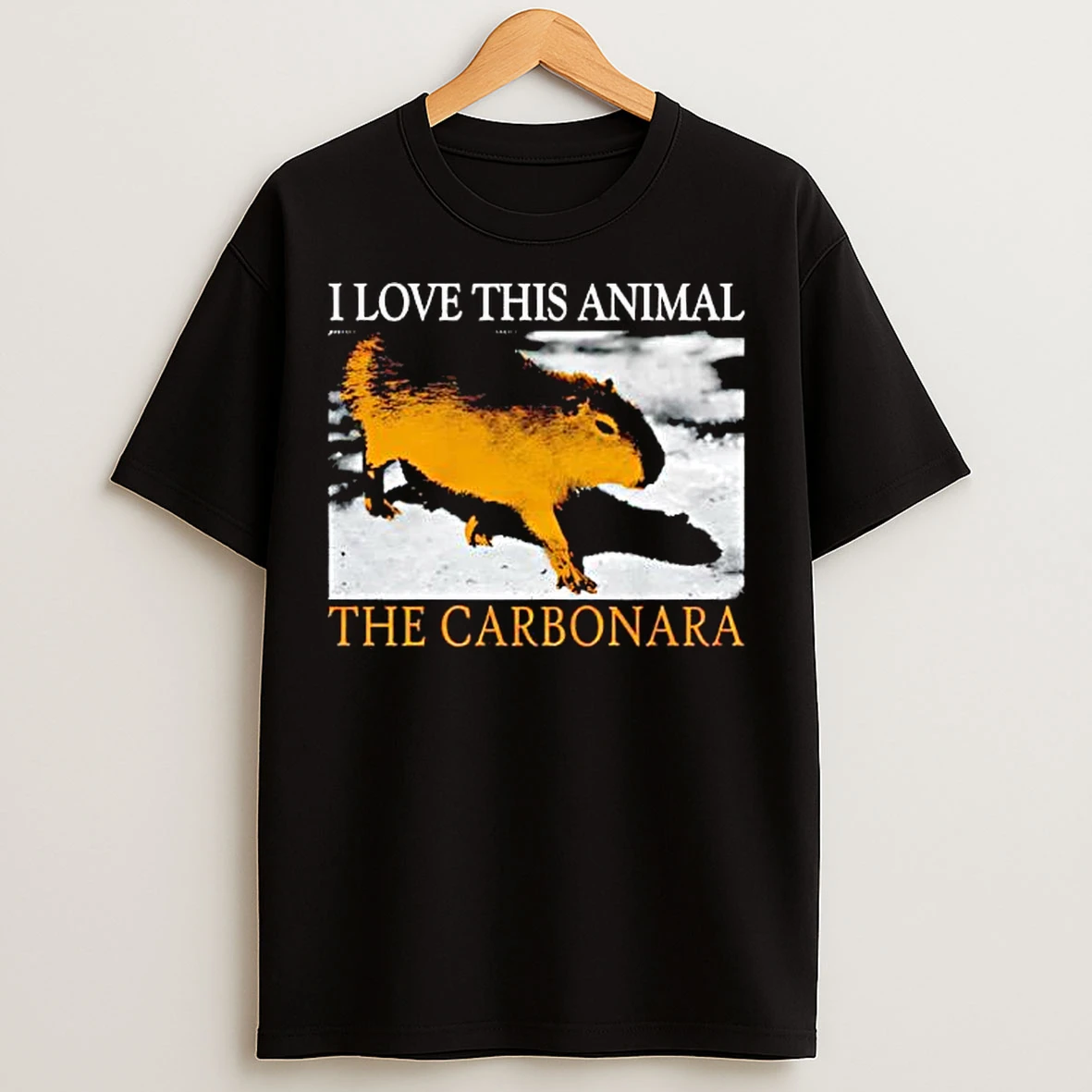 Carbonara Capybara I Love This Animal Graphic T Shirts