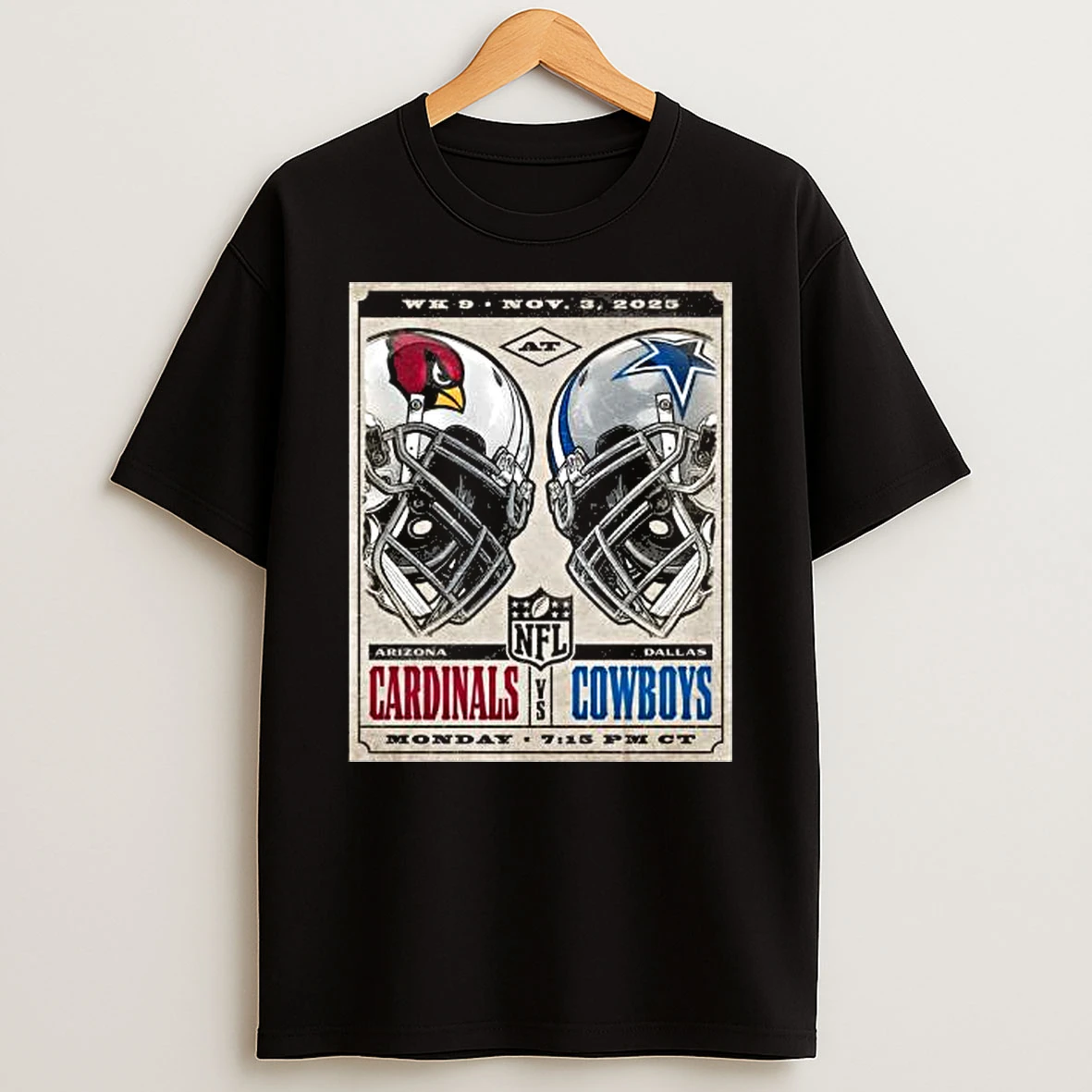 Cardinals Vs Cowboys 2025 Nfl Week 9 Shirts