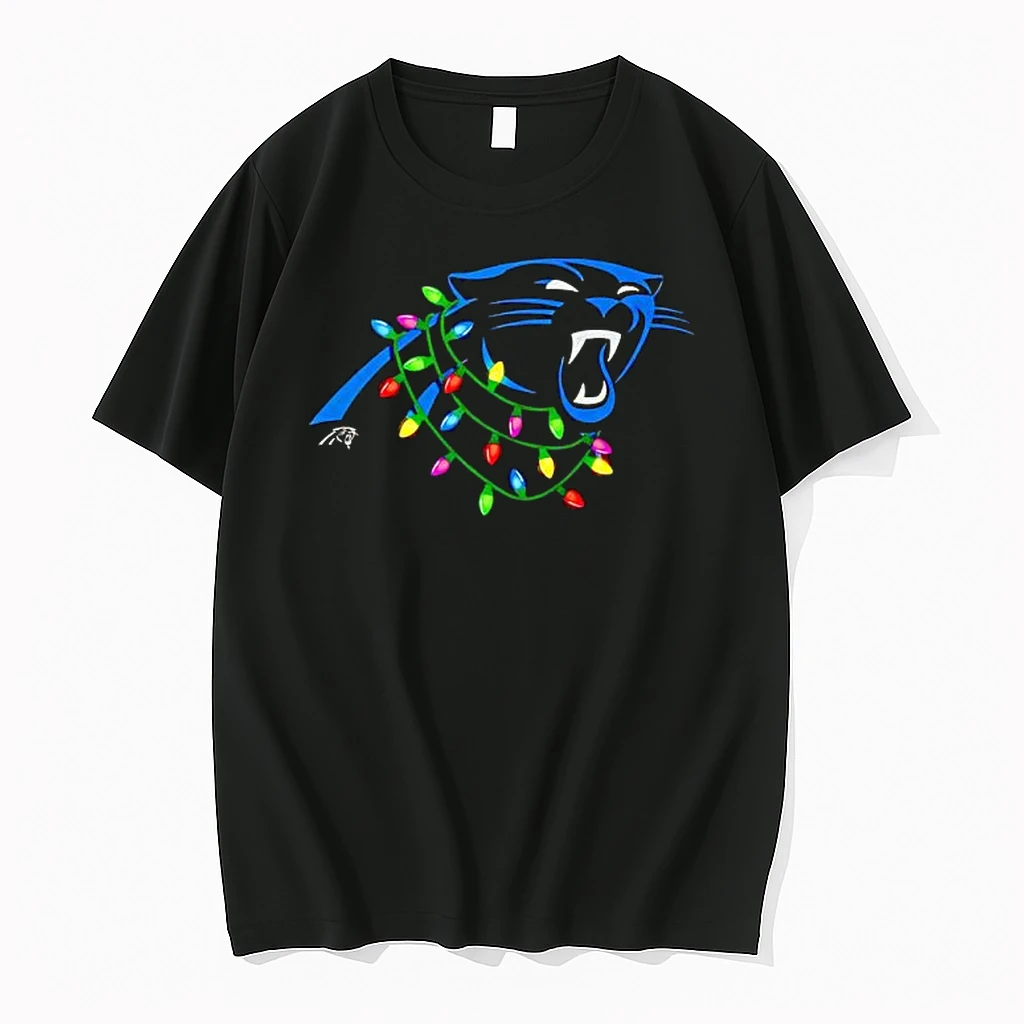 Carolina Panthers Logo Holiday Lights Shirts