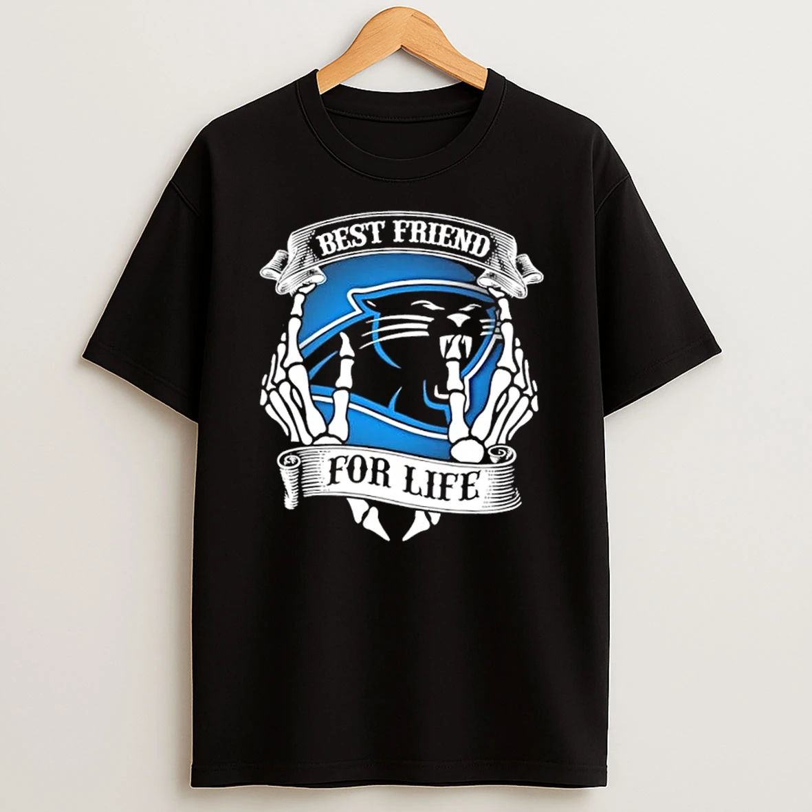 Carolina Panthers Football Best Friend For Life Hands Bones Shirts