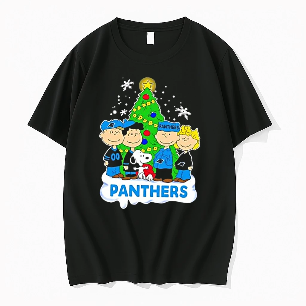 Carolina Panthers X Peanuts Snoopy And Friends Christmas Tree Shirts
