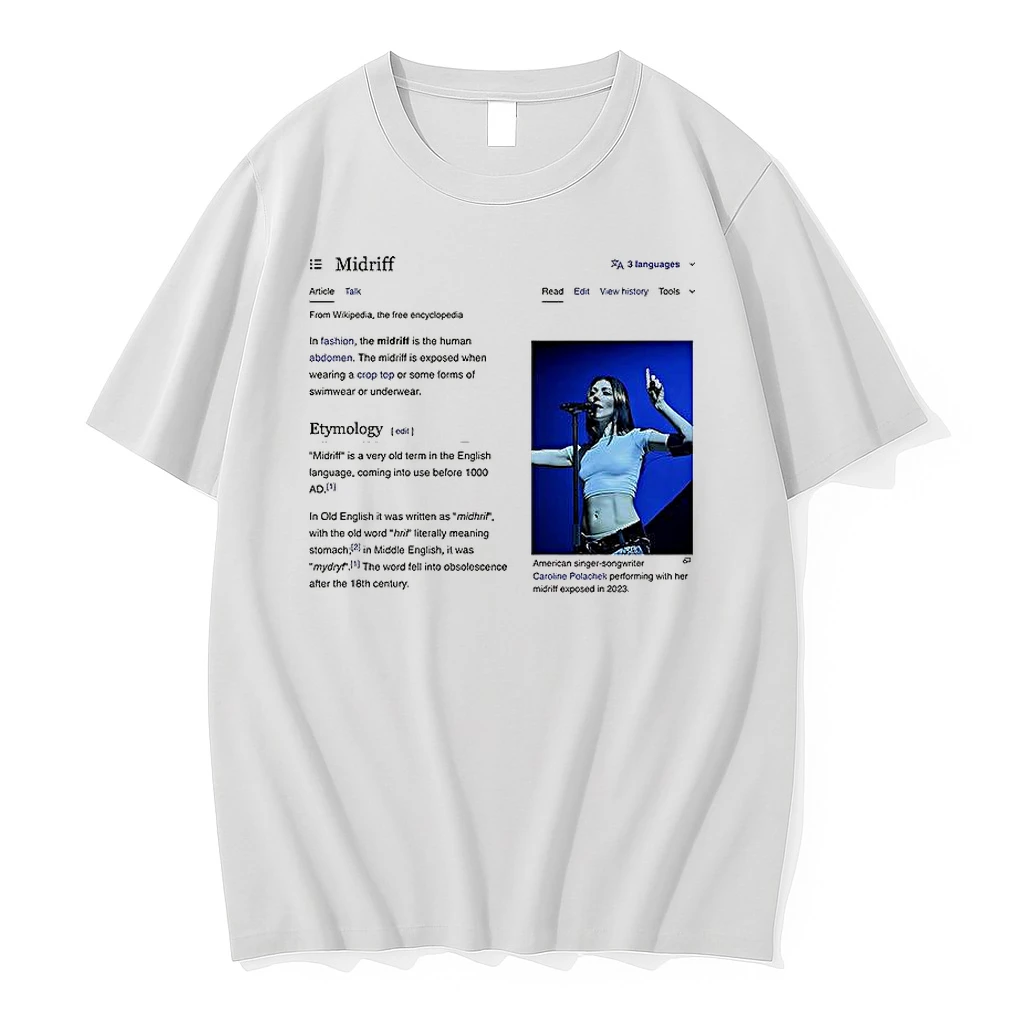 Caroline Midriff Wikipediated Shirts