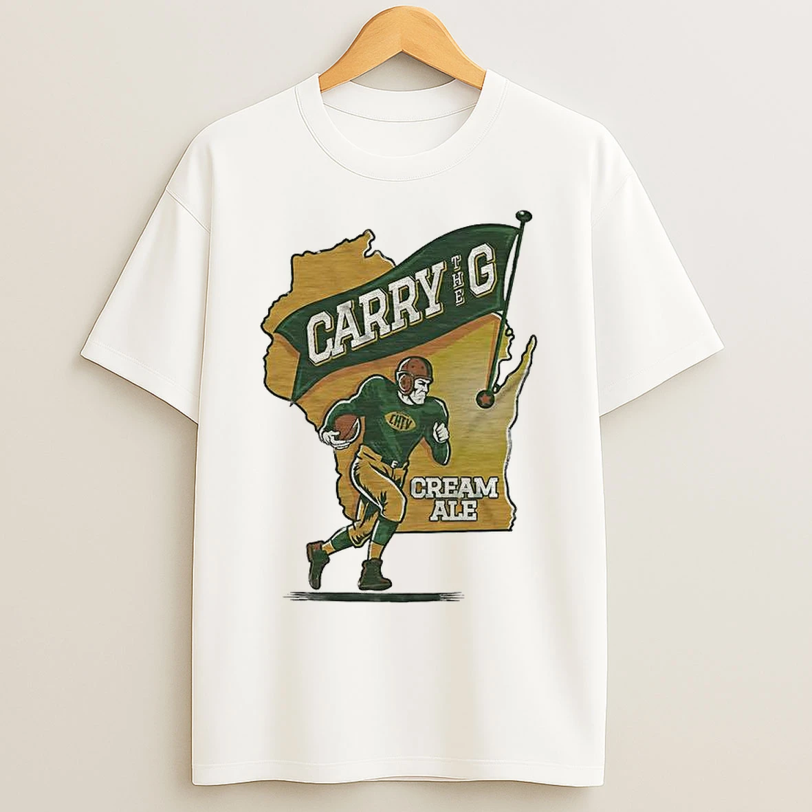 Carry The G 2025 Cream Ale Gathering Place Brewing Company Green Bay Packers Fans T Shirts