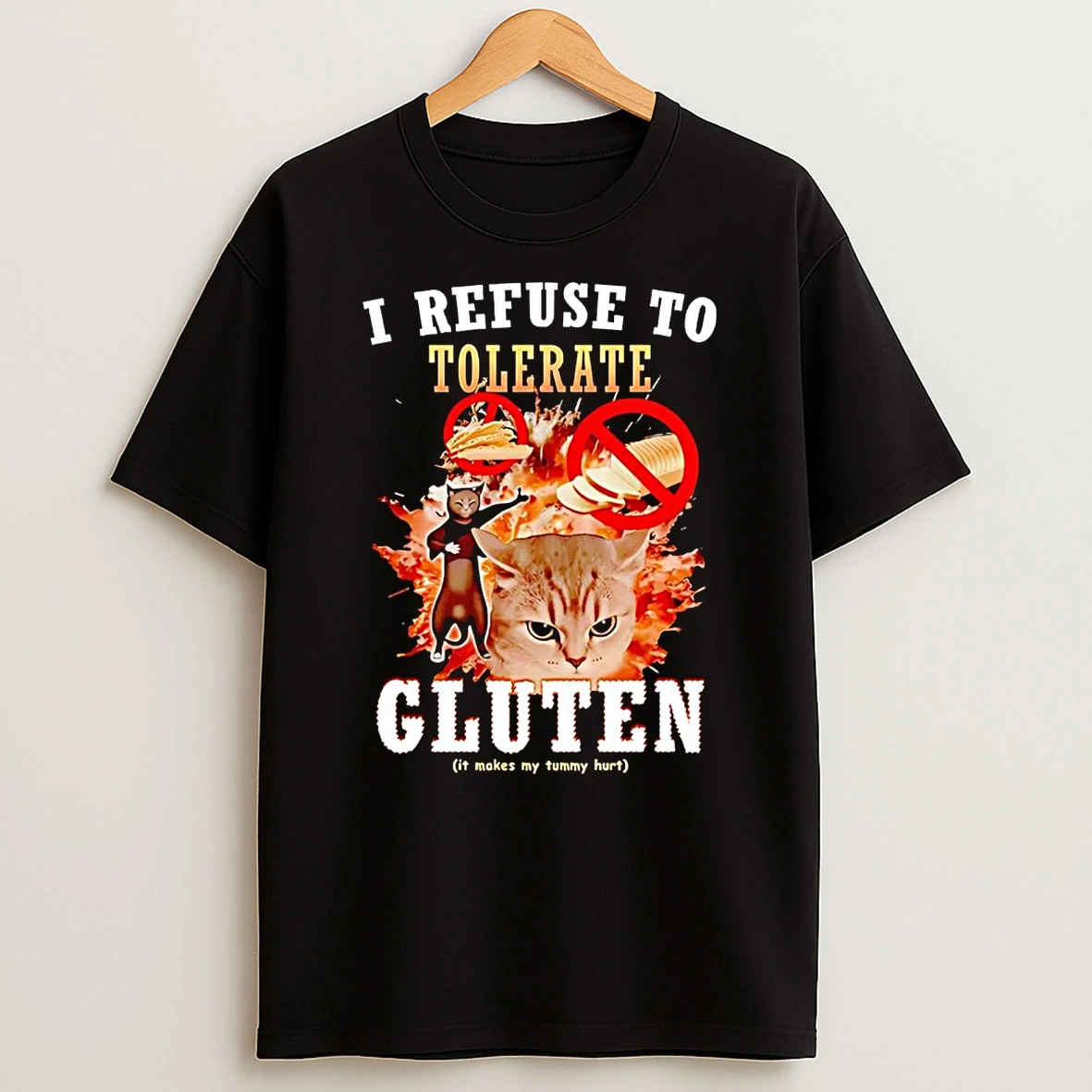 Cat I Refuse To Tolerate Gluten Shirts