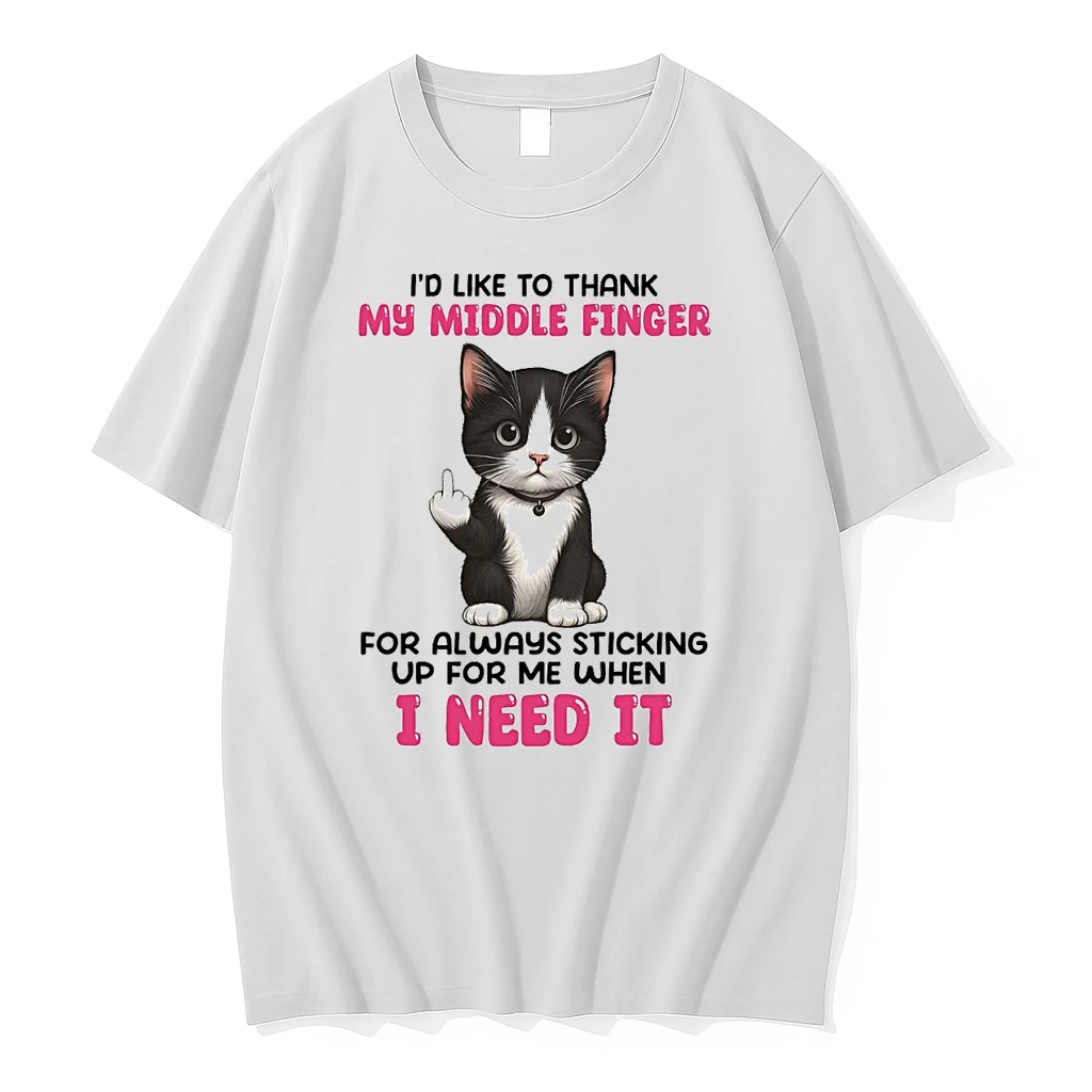 Cat Id Like To Thank My Middle Finger For Always Sticking Up I Need It Shirts
