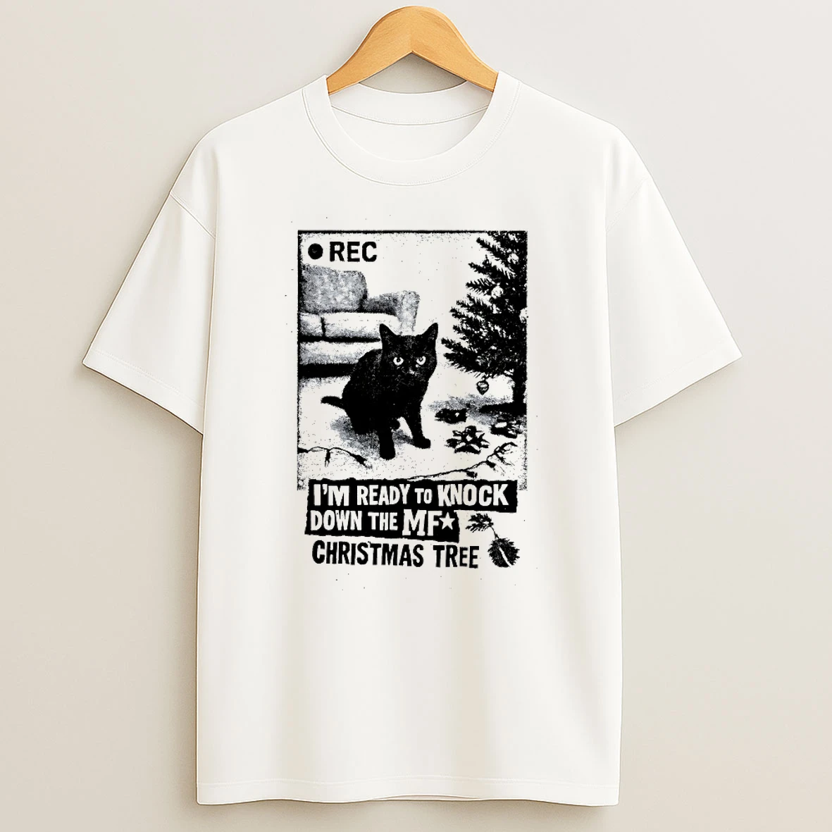 Cat Im Ready To Knock Down The Mf Christmas Tree Shirts