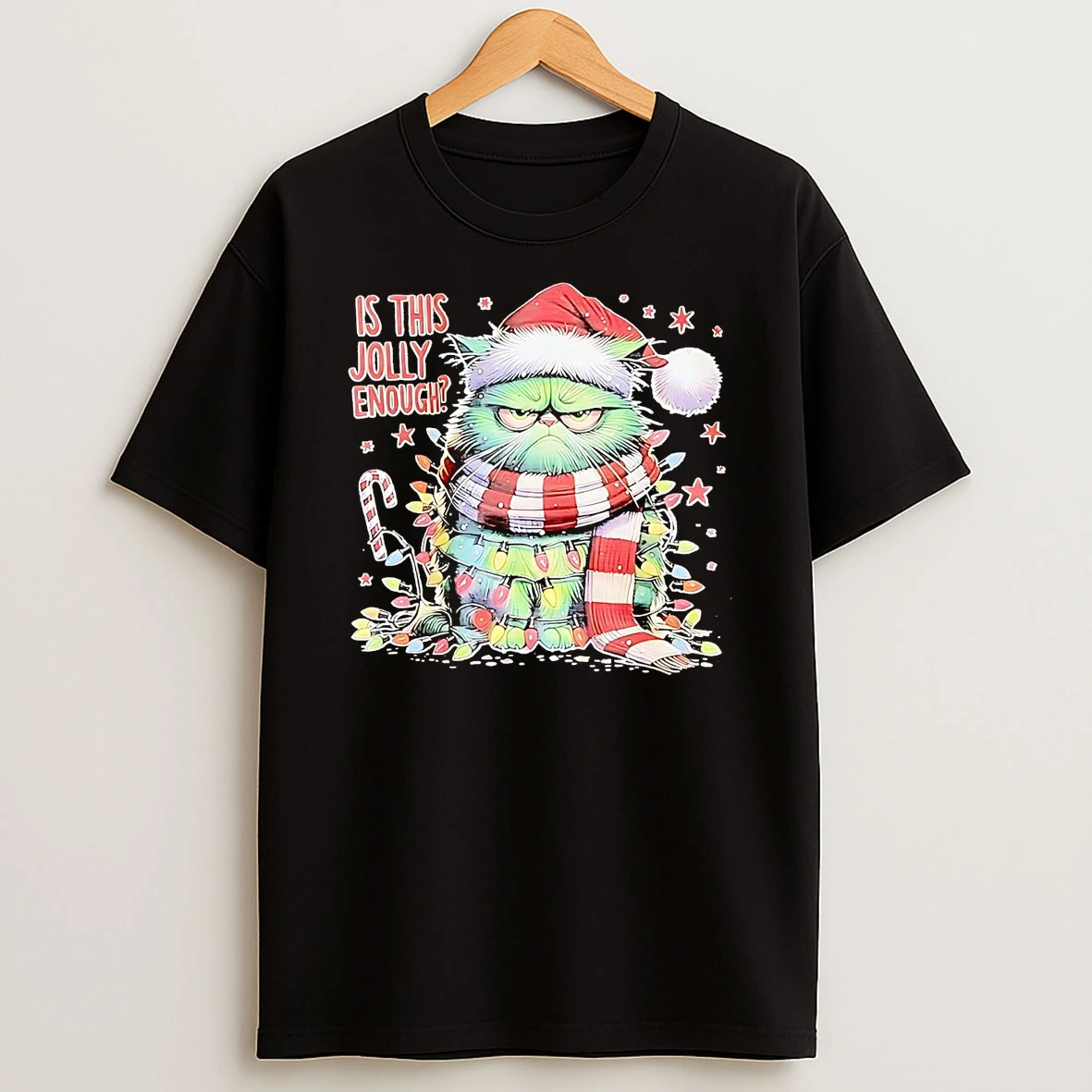 Cat Is This Jolly Enough Christmas Shirts