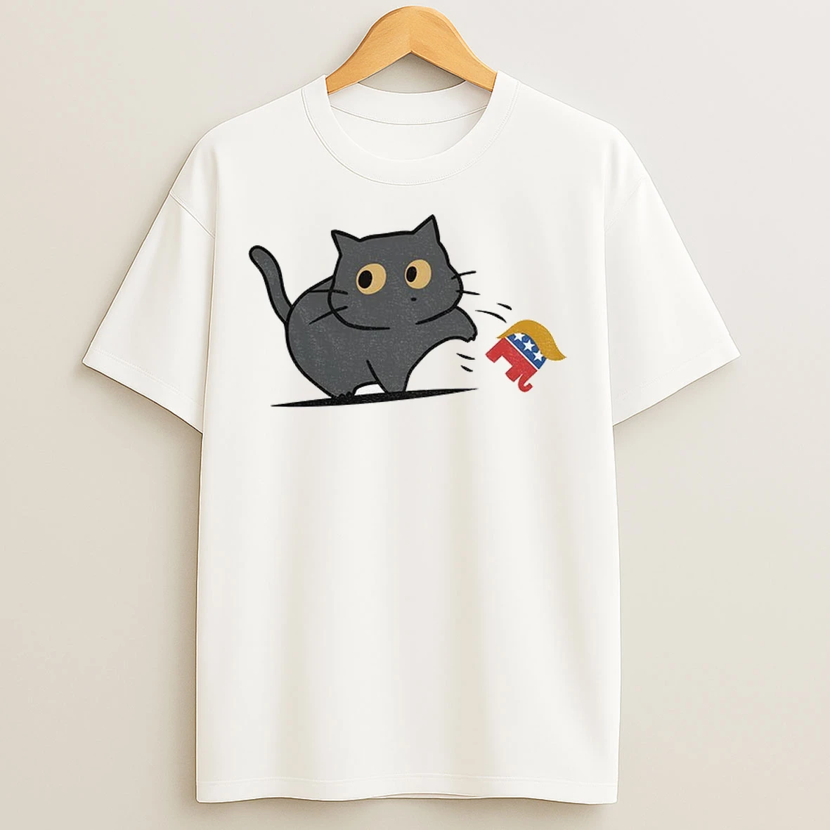 Cat Knocking Donald Trump Elephant Republican Party Trump T Shirts