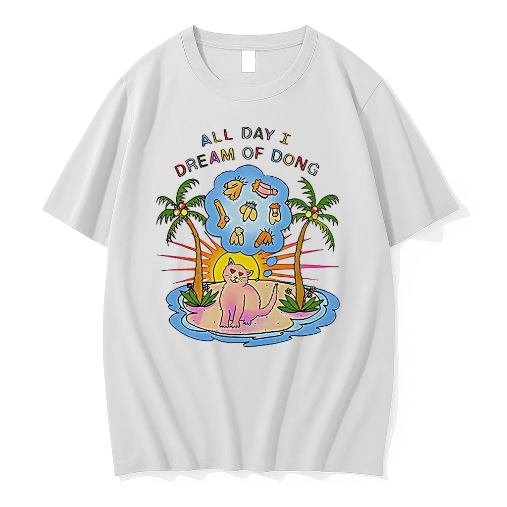 Cat On Desert Island All Day I Dream Of Dong Shirts