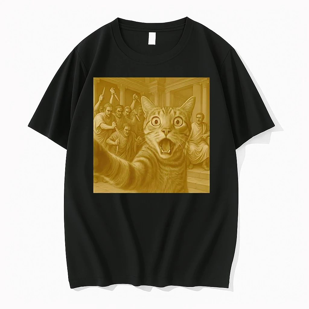 Cat Selfie Caesar Assassination Shirts