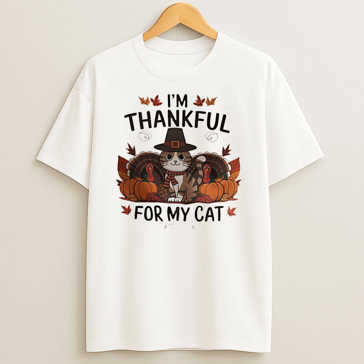 Cat X Turkey Im Thankful For My Cat Thankgivings X Halloween Shirts