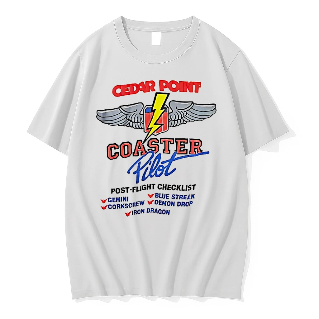 Cedar Point Coaster Pilot Post Flight Checklist Shirts