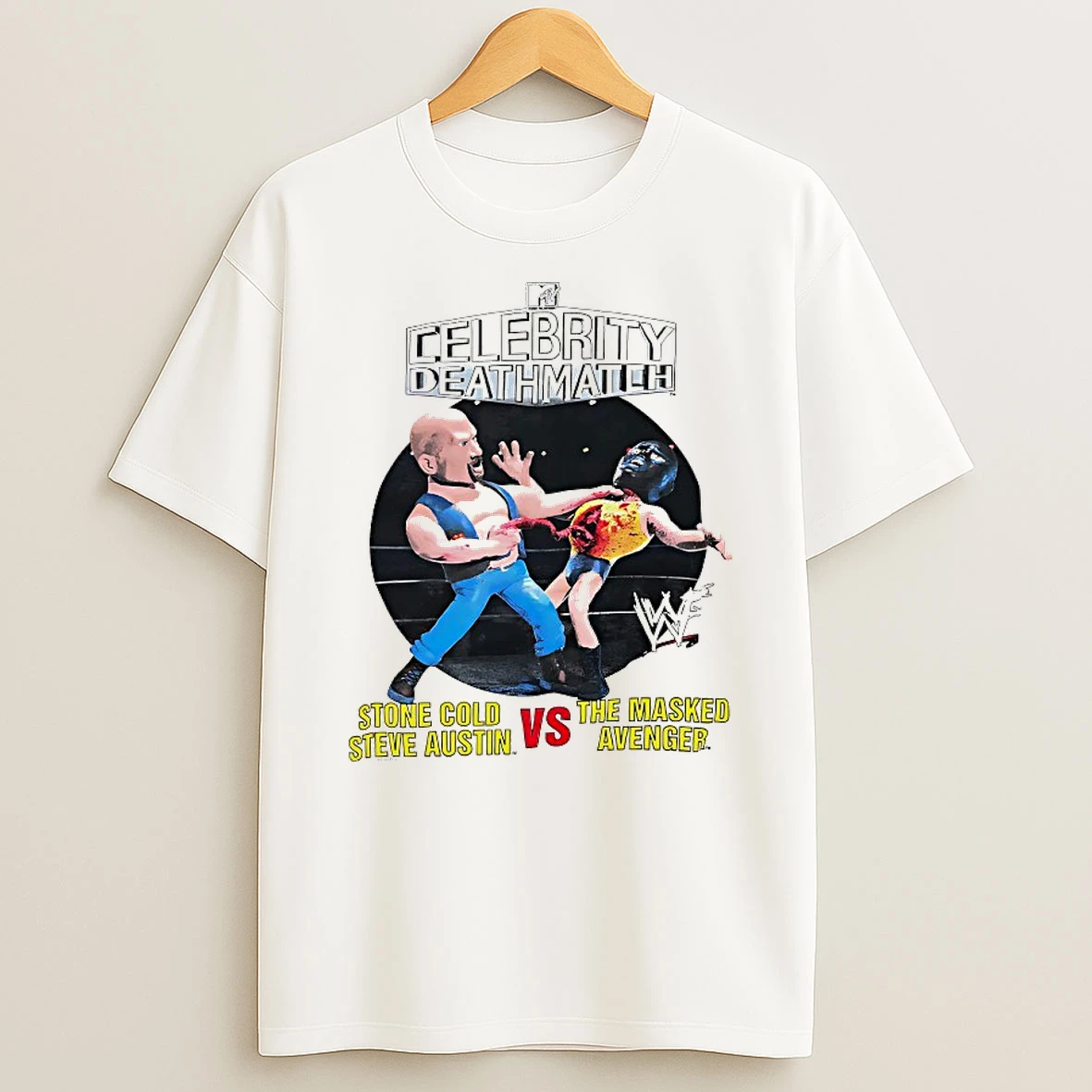 Celebrity Deathmatch Stone Cold Steve Austin Vs The Masked Avenger Shirts