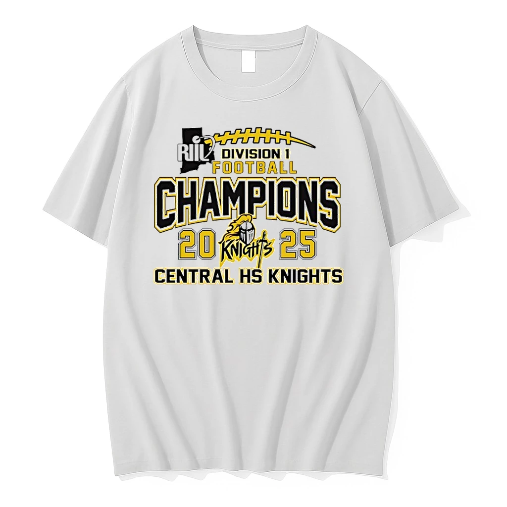 Central Hs Knights 2025 Riil Football Champions Division 1 Shirts