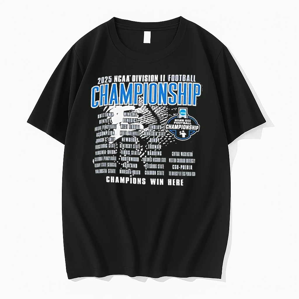 Cfnk5jie Champions Win Here 2025 Ncaa Dii Football Championship Shirts