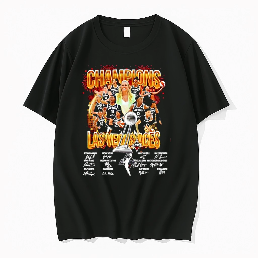 Champions Las Vegas Aces With Names And Signatures All Team Shirts