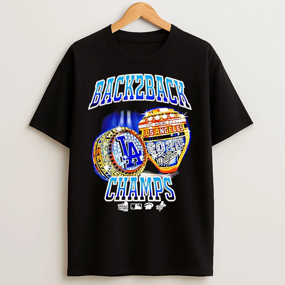 Championship Rings Los Angeles Dodgers Back2back Champs T Shirts