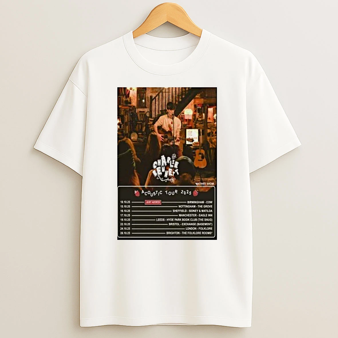 Charlie Bennett Acoustic Tour 2025 Shirts