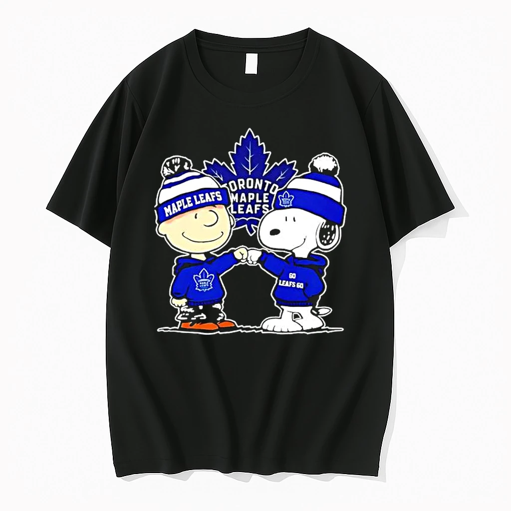 Charlie Brown And Snoopy Toronto Maple Leafs Go Leafs Go Fist Bump Shirts