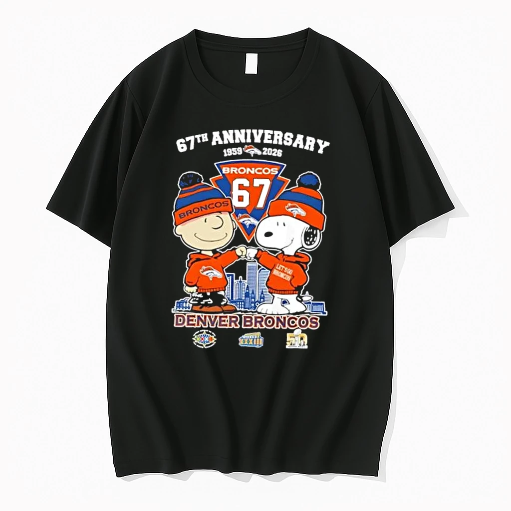 Charlie Brown X Snoopy 67th Anniversary 1959 2026 Denver Broncos Skyline Shirts