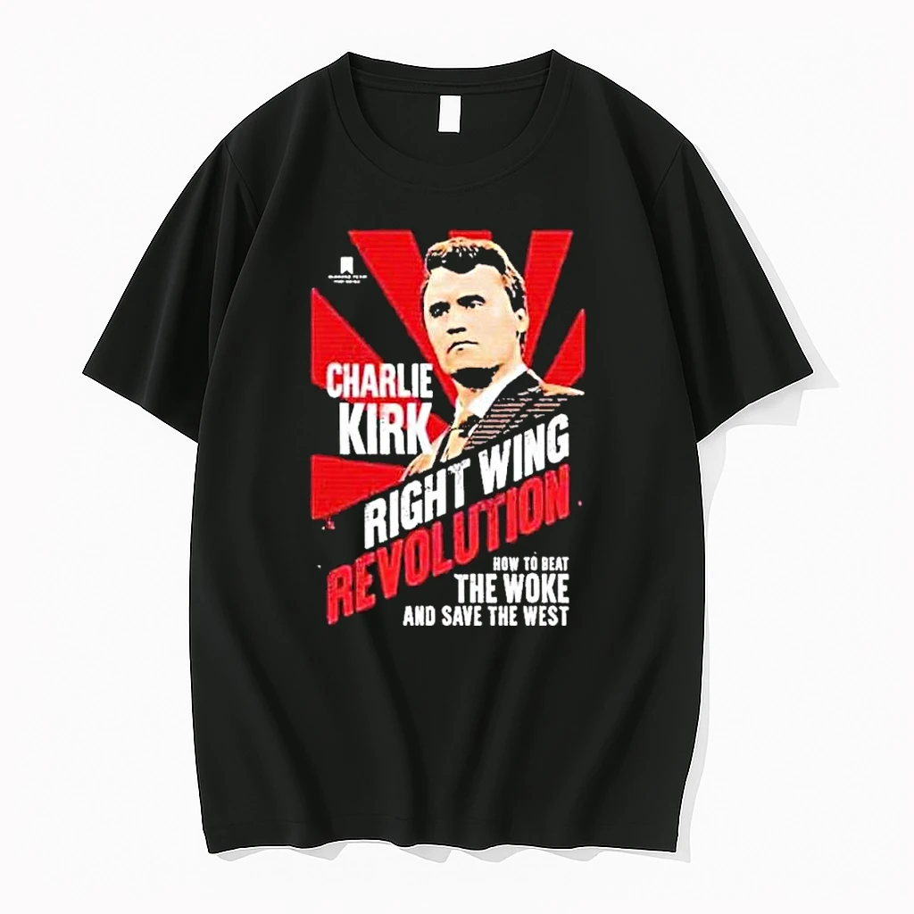 Charlie Kirk Right Wing Revolution Parody T Shirts