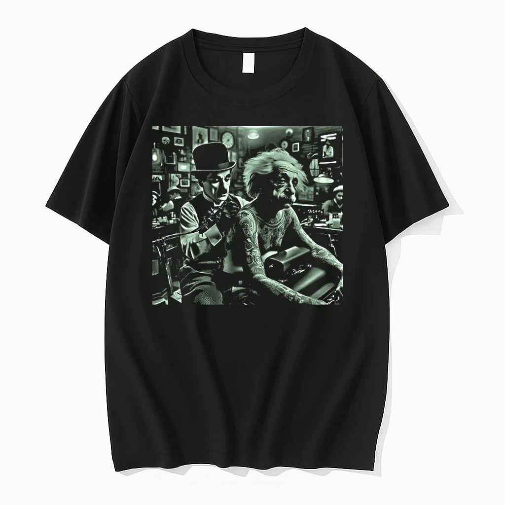 Charlot And Albert Einstein Tattoo Shirts