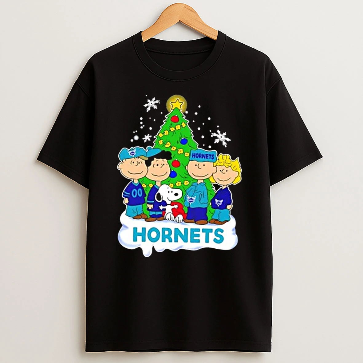 Charlotte Hornets X Peanuts Snoopy And Friends Christmas Tree Shirts