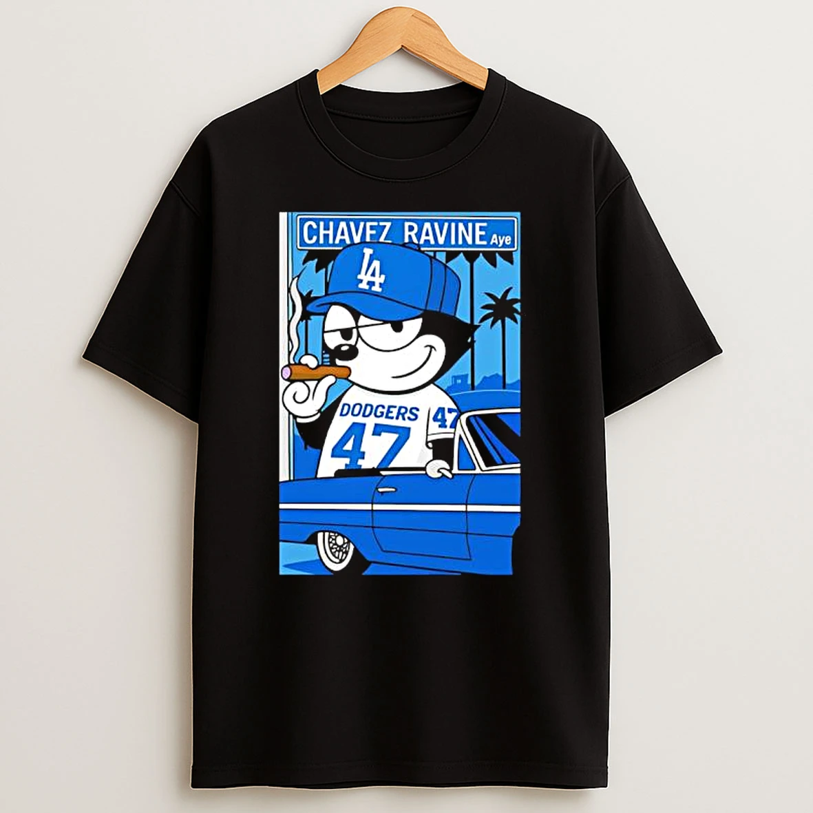 Chavez Ravine X Los Angeles Dodgers Lowrider Car Graphic Shirts
