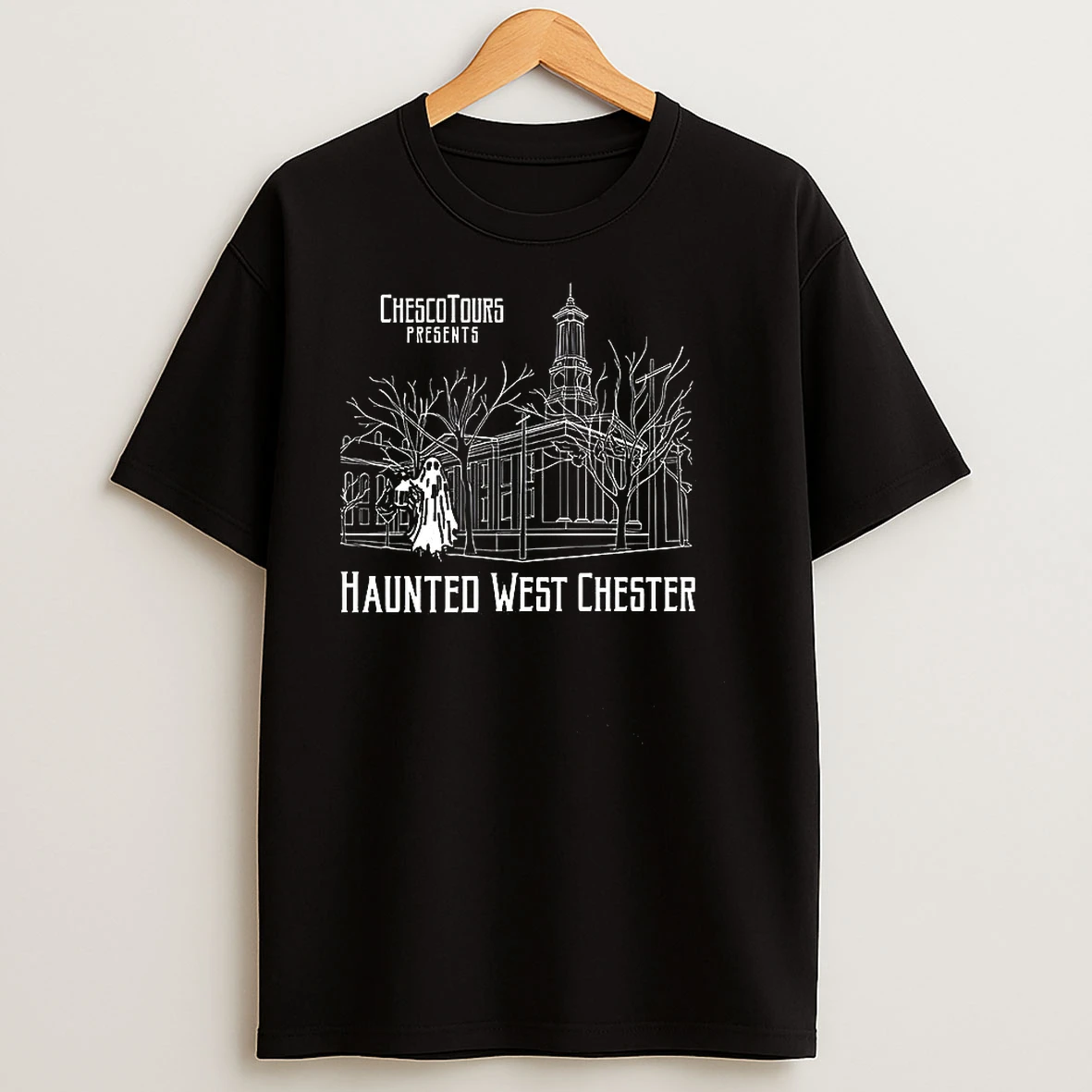 Chesco Tours Presents Haunted West Chester T Shirts