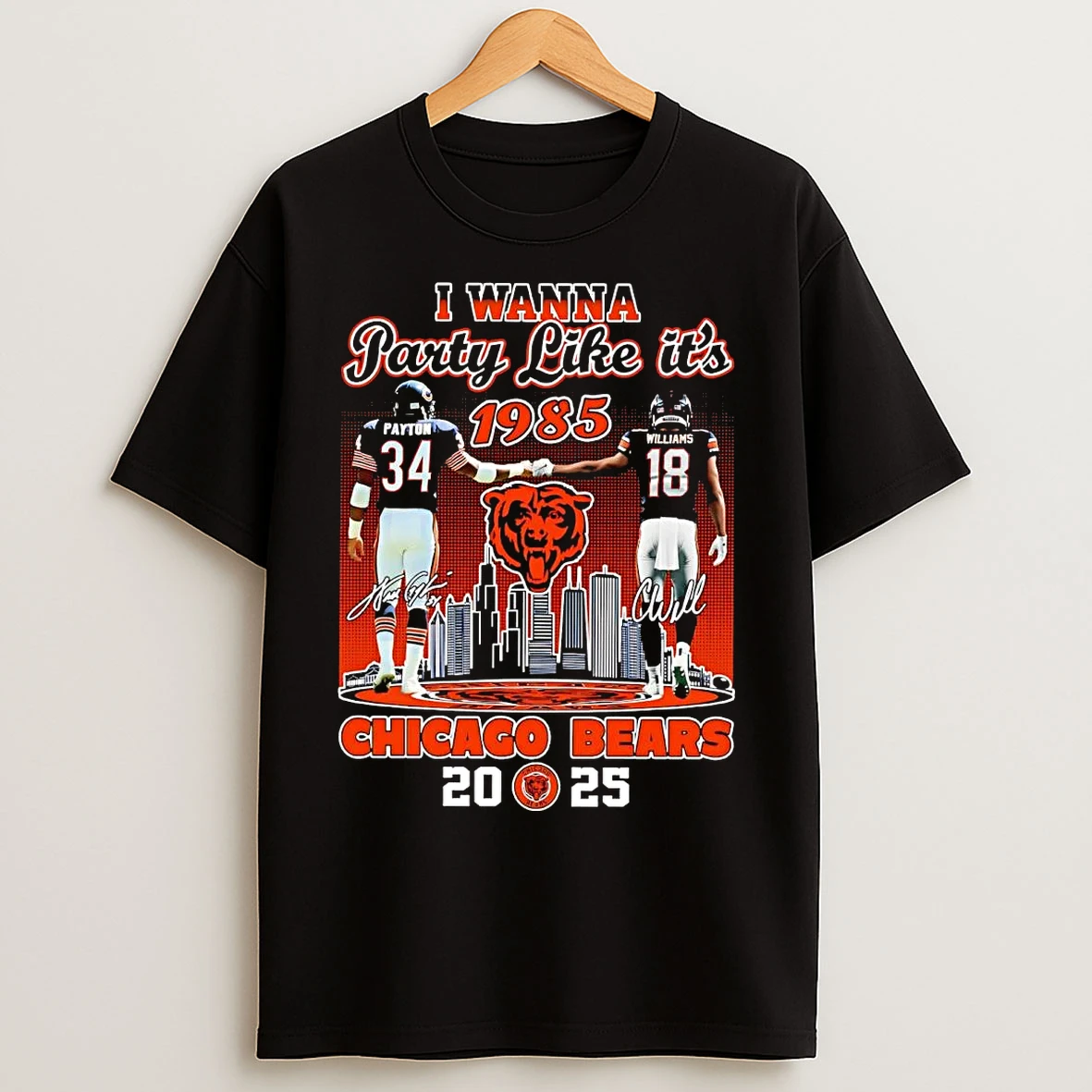 Chicago Bears 2025 I Wanna Party Like Its 1985 Skyline T Shirts