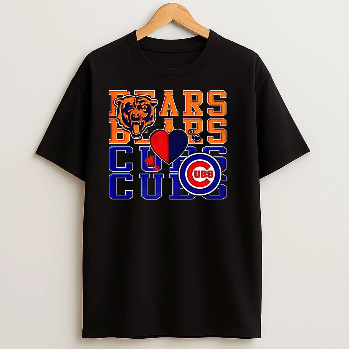 Chicago Bears Nfl And Chicago Cubs Mlb Sport Lover T Shirts