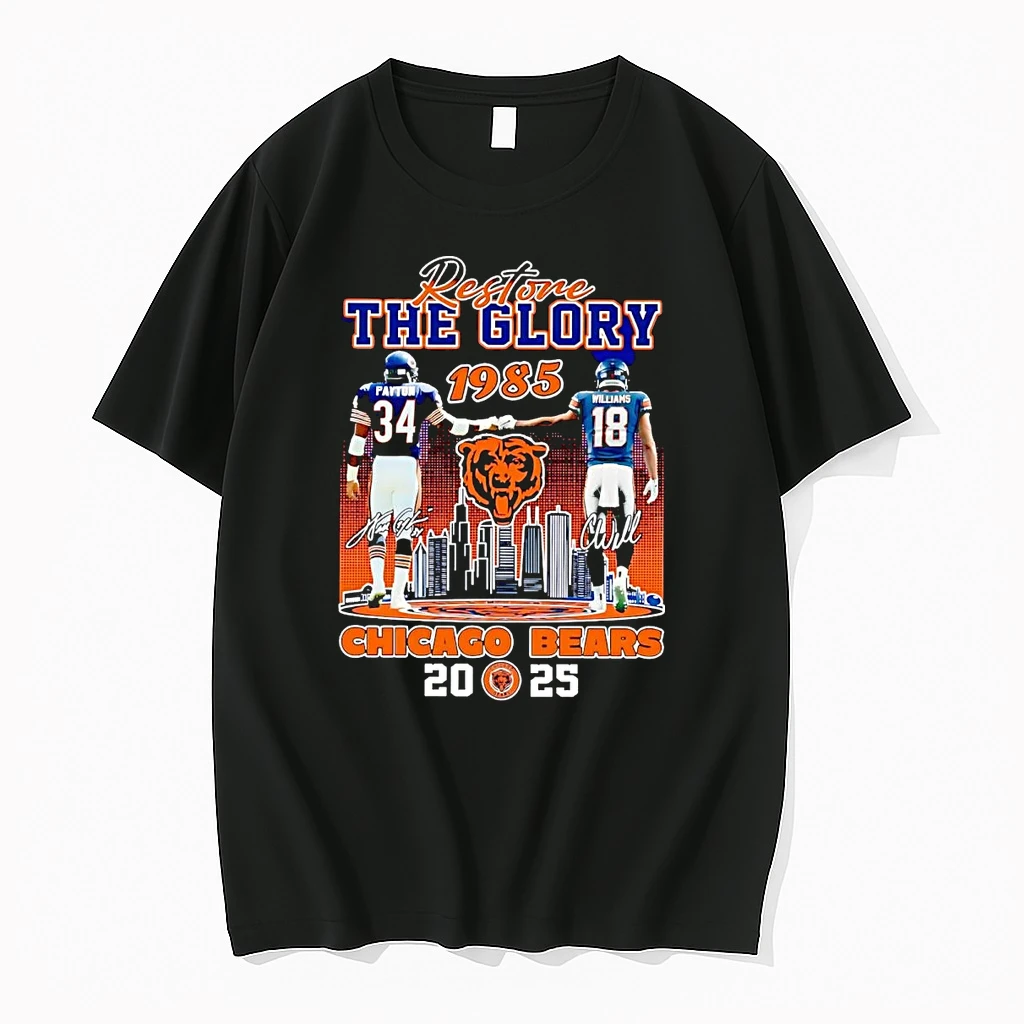 Chicago Bears Payton And Williams Restore The Glory 2025 Skyline Shirts