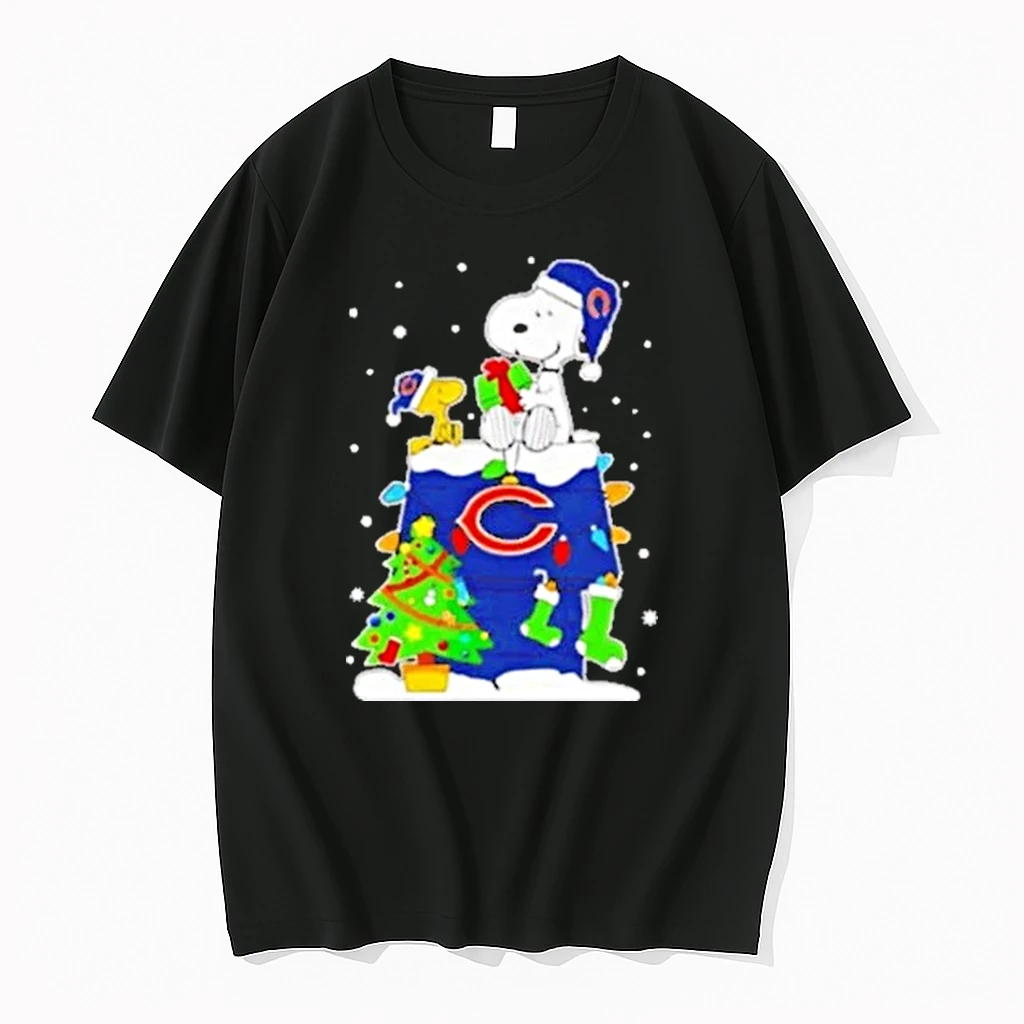 Chicago Bears Snoopy And Woodstock Christmas Shirts