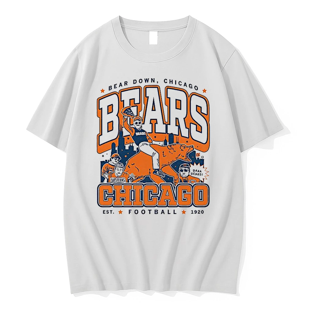 Chicago Bears Football Est 1920 Bear Down Chicago Mascot City Skyline Shirts