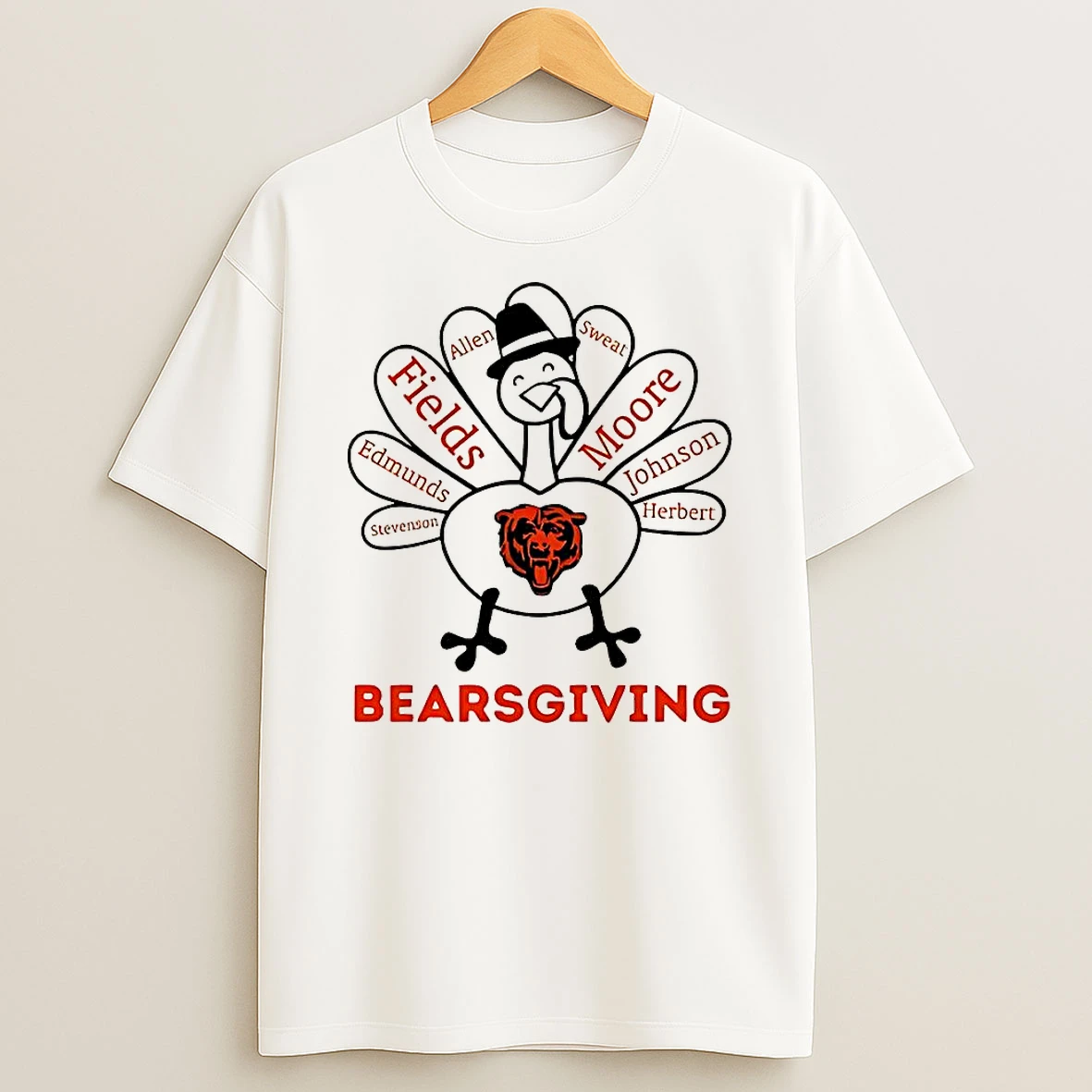Chicago Bears Turkey Bearsgiving Thanksgiving With Heroes Shirts
