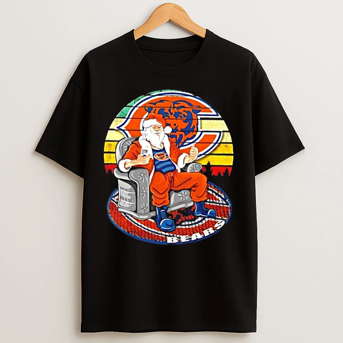Chicago Bears X Santa Claus Christmas Vintage T Shirts