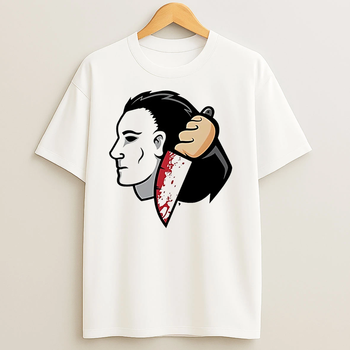 Chicago Blackhawks X Michael Myers Halloween Logo T Shirts