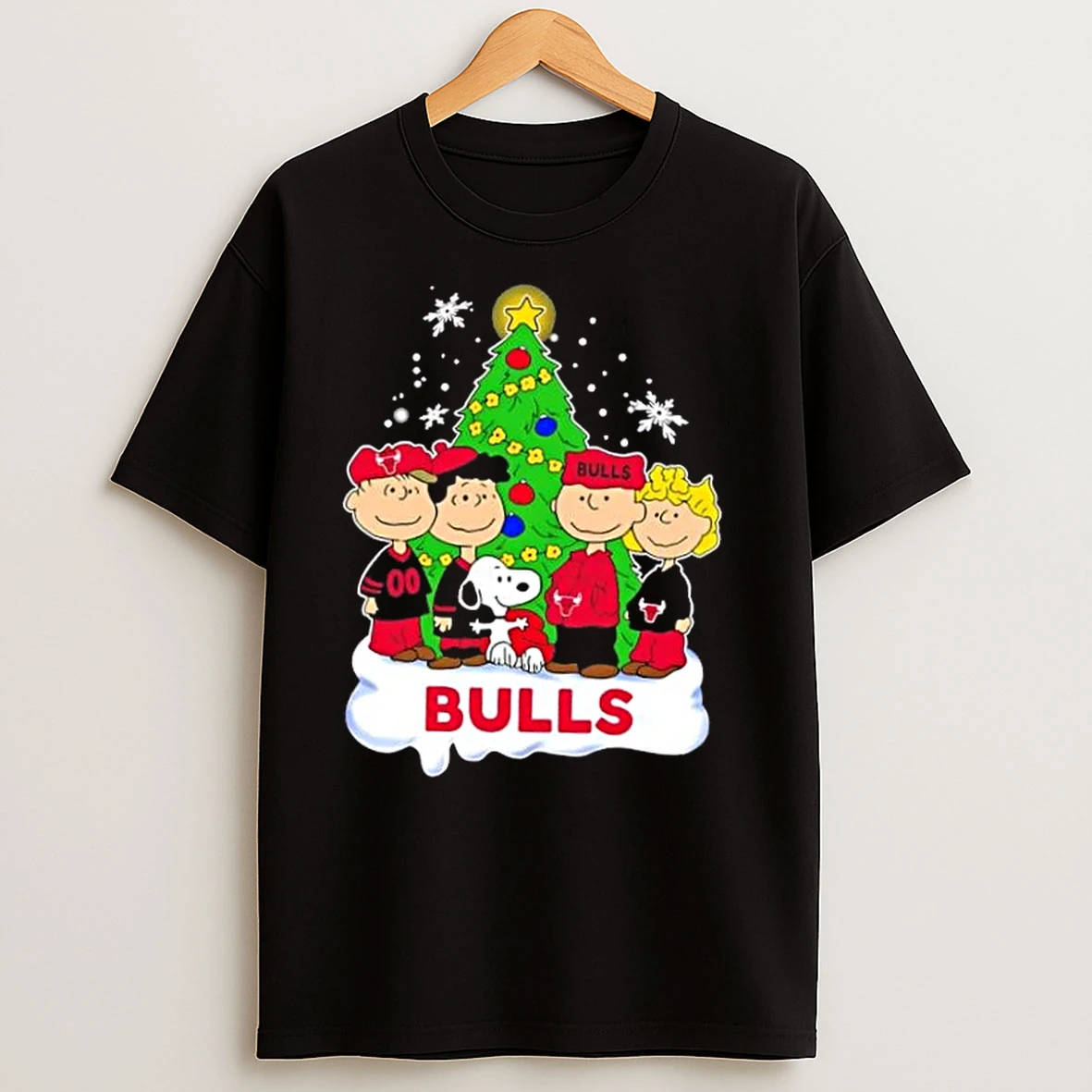 Chicago Bulls X Peanuts Snoopy And Friends Christmas Tree T Shirts