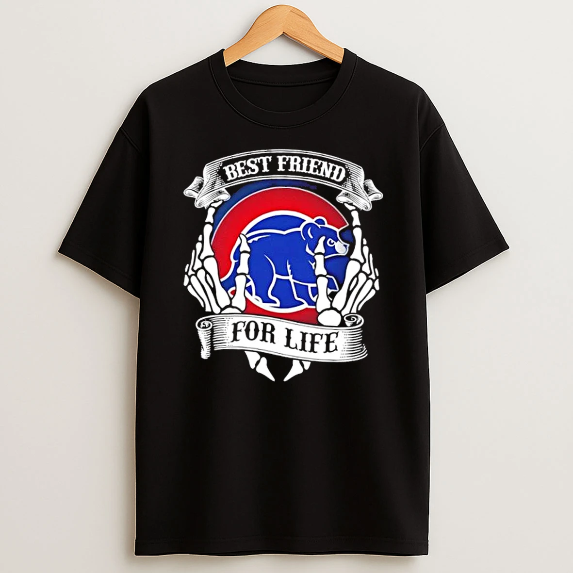 Chicago Cubs Baseball Best Friend For Life Hands Bones Shirts